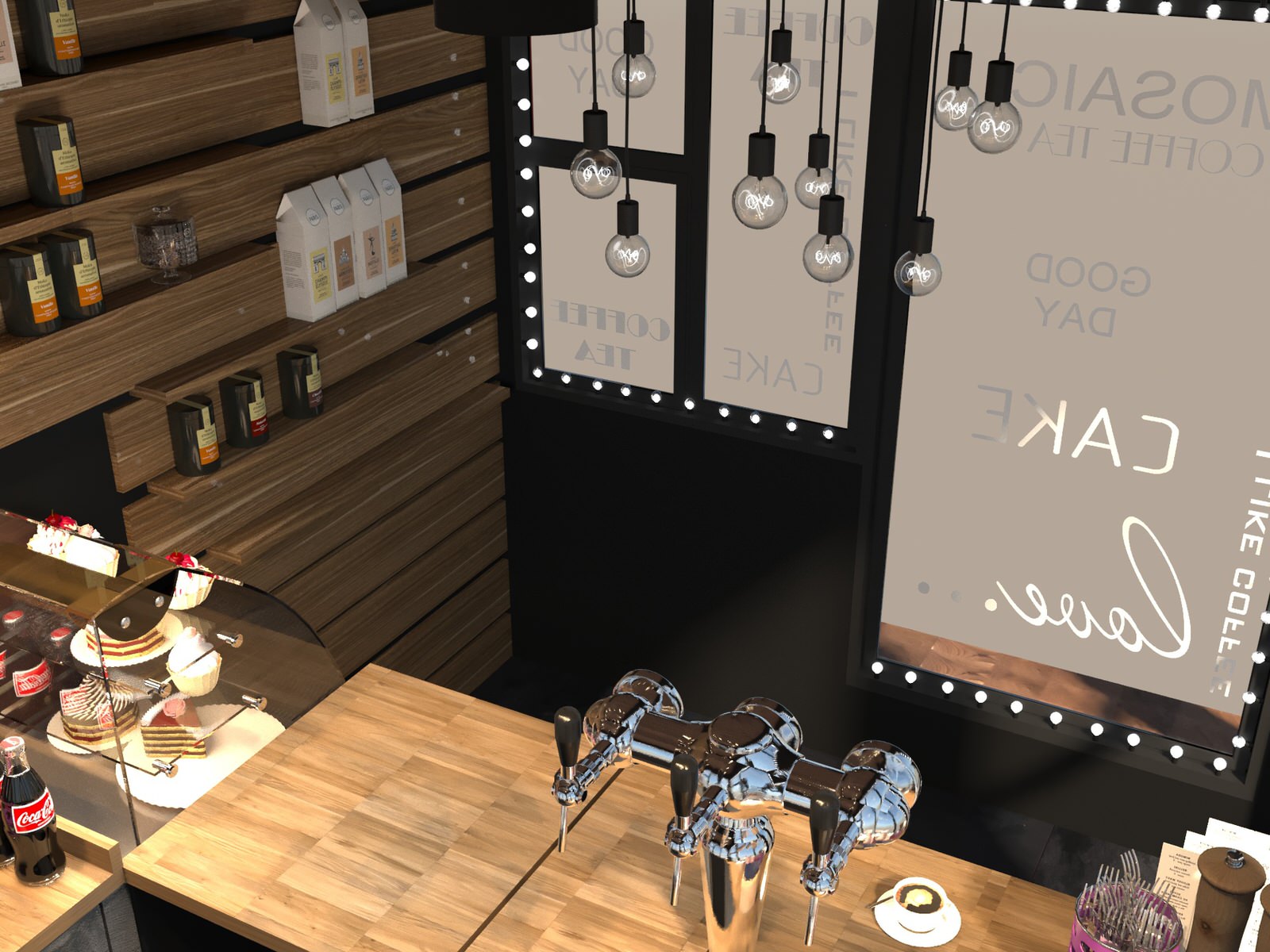 Эскизный проект торгового кофейного модуля в городской среде