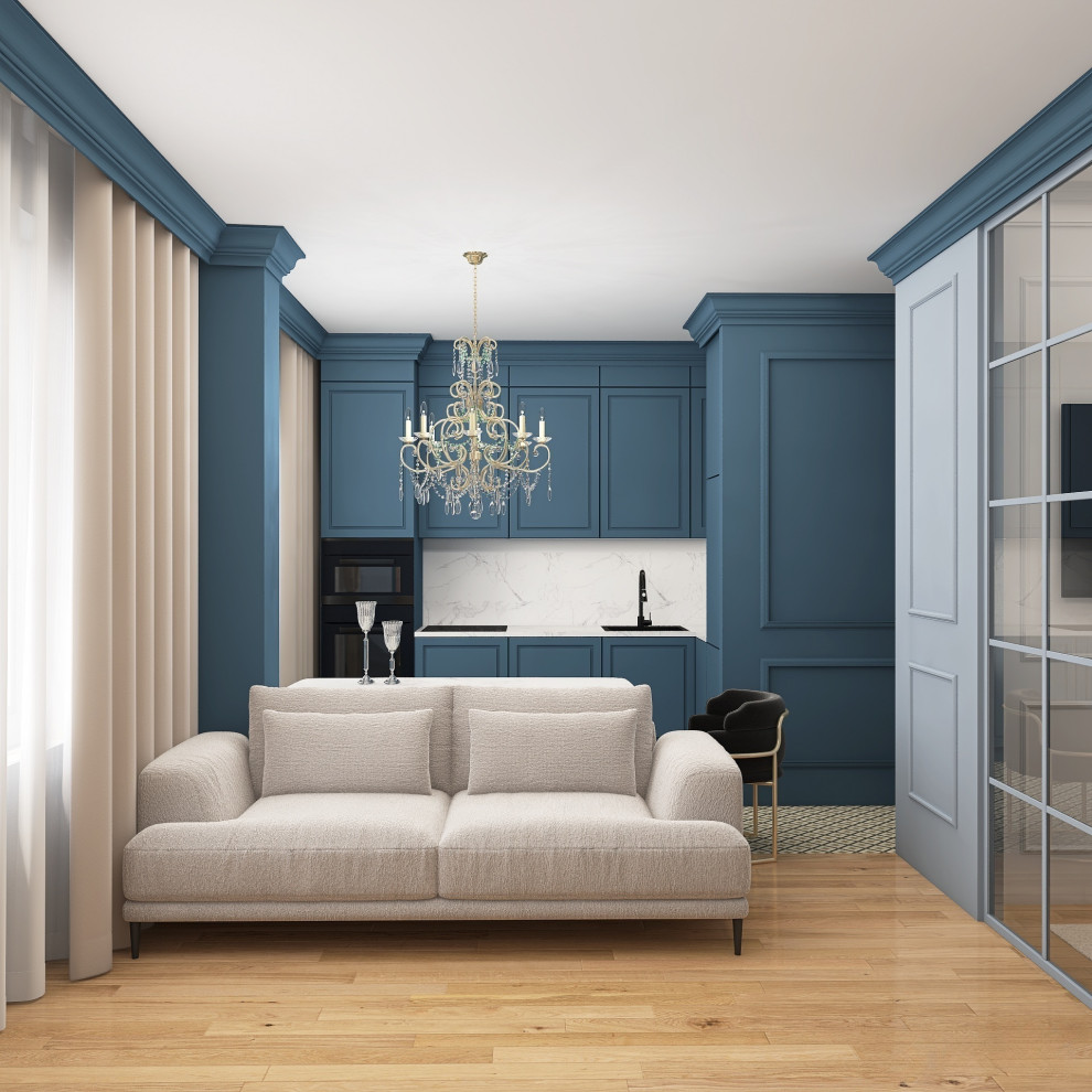 Обложка проекта: Двухкомнатная квартира в стиле неоклассика