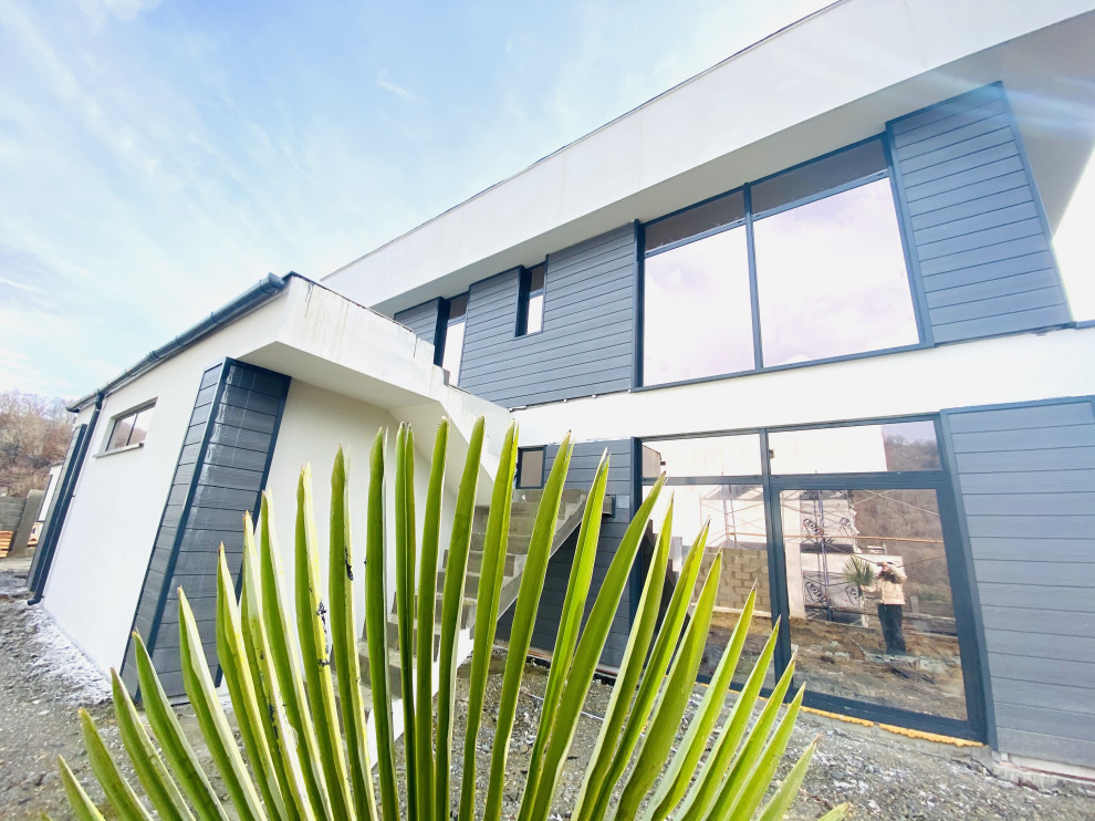 Отделка фасадов коттеджного поселка