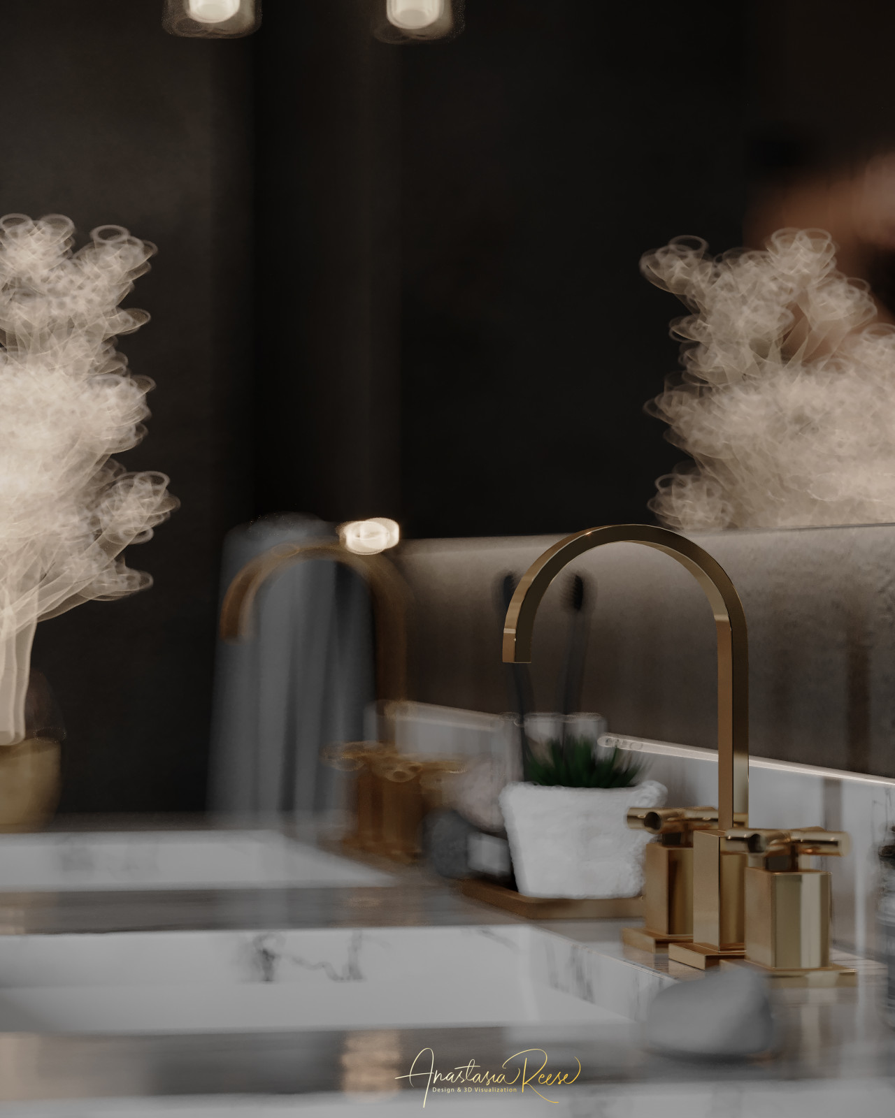 Дизайн проект ванной комнаты "Подземелье"