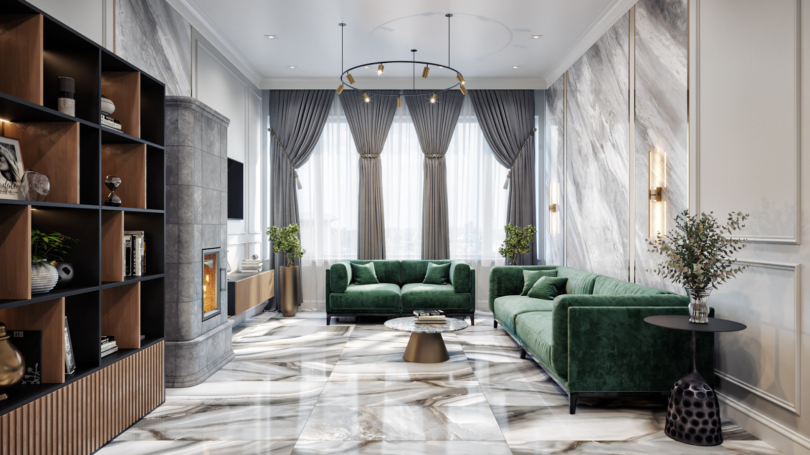 Дом  с яркими акцентами 120м