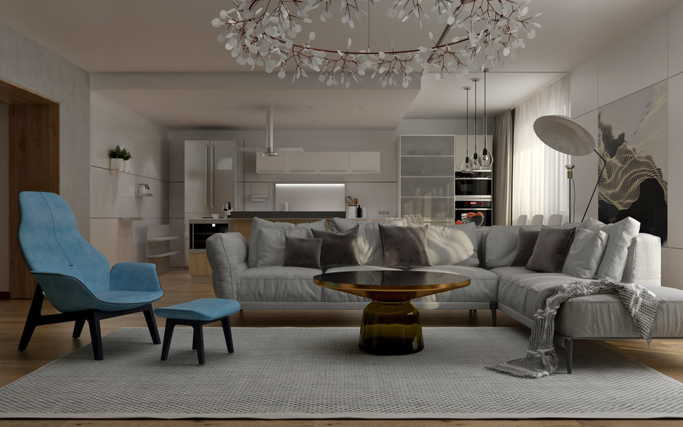 Дизайн проект 6-ти ком. квартиры в современном стиле