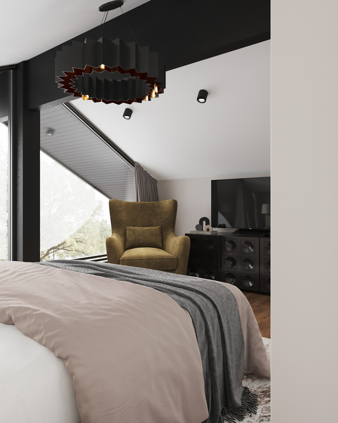 Дом 268м2. Гостевая-спальня.