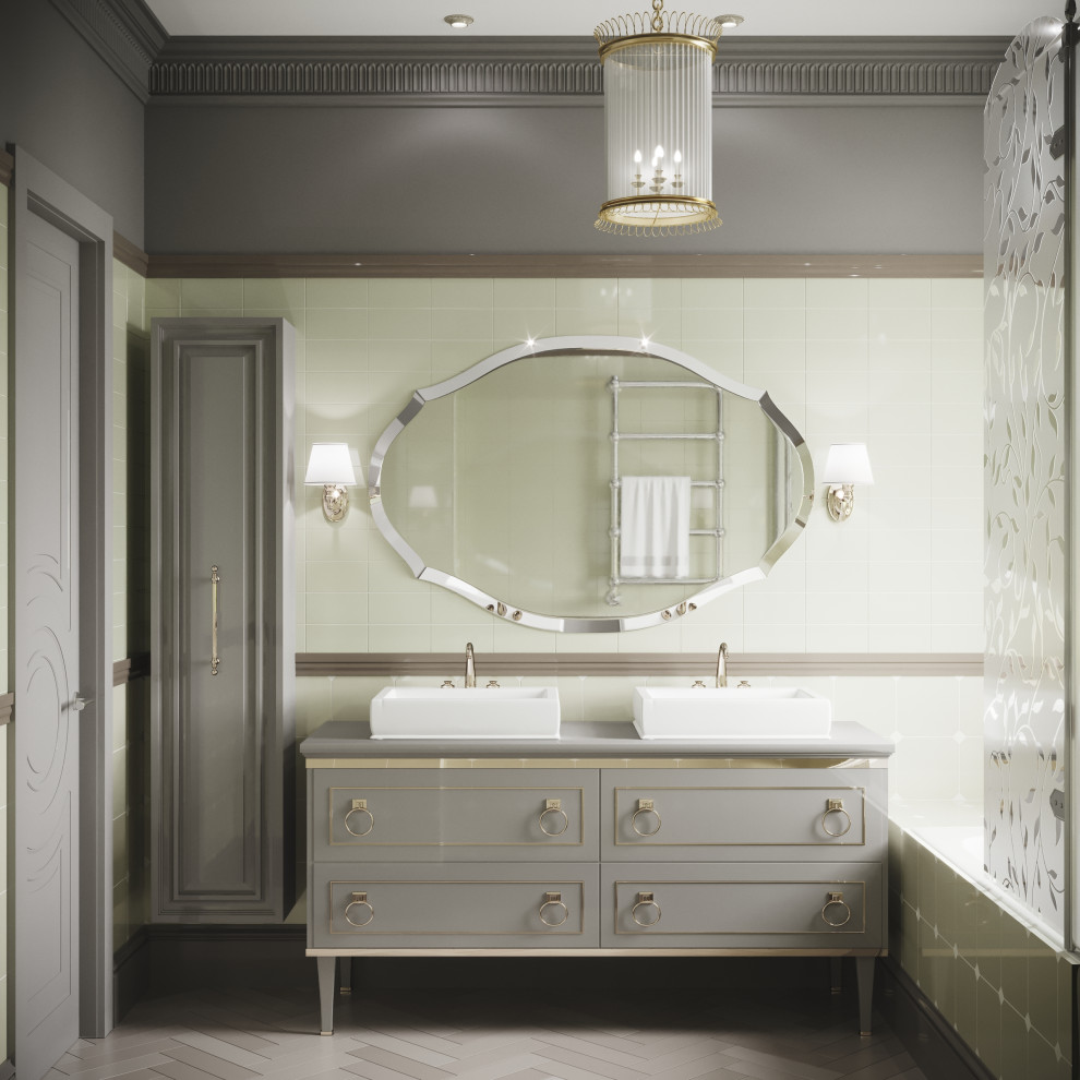 Обложка проекта: Ванная комната в классическом стиле  в загородном доме