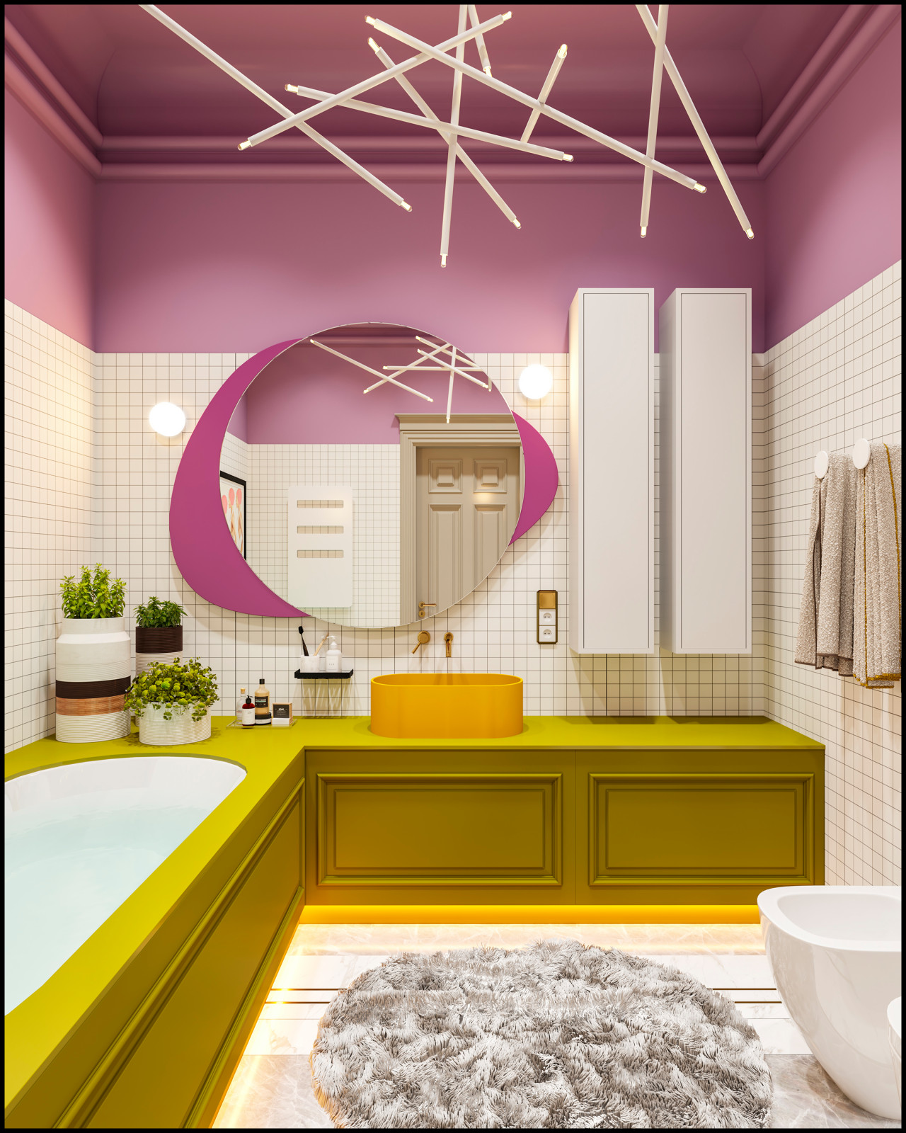 Дизайн не для всех в 3-хкомнатной сталинке 120 м2 на Малой Ордынке