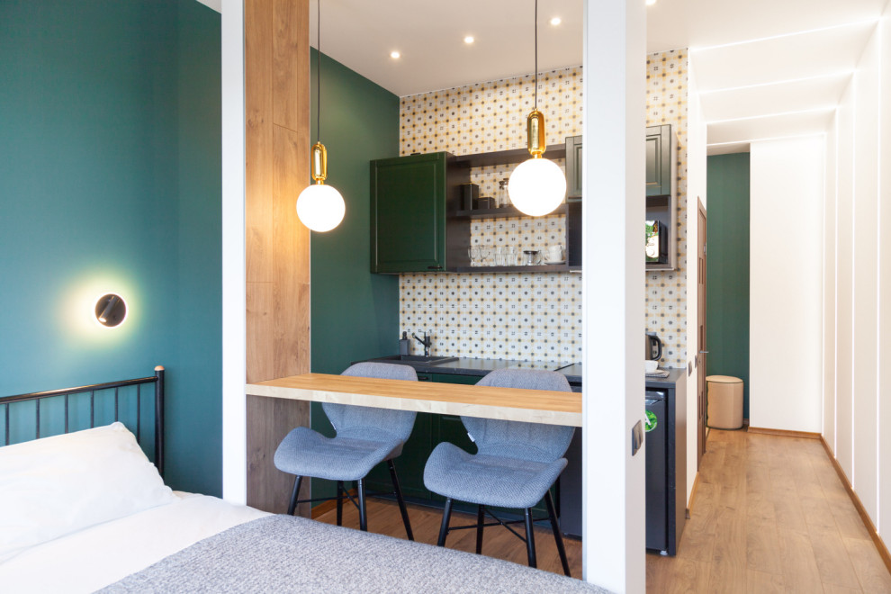 "Инстаграмная" студия в зеленых тонах