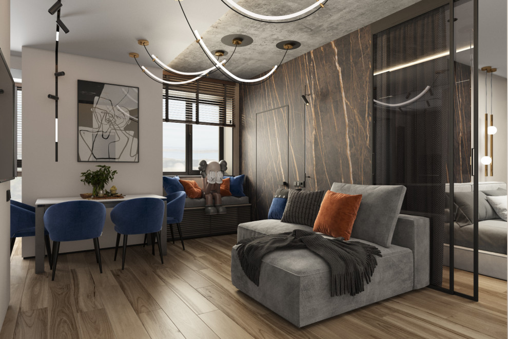 Интерьер кухни-гостиной, дизайнер Наталья Шевлякова