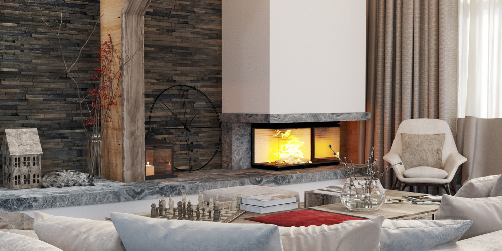 Обложка проекта: House in Siargi | Living room | Dining room