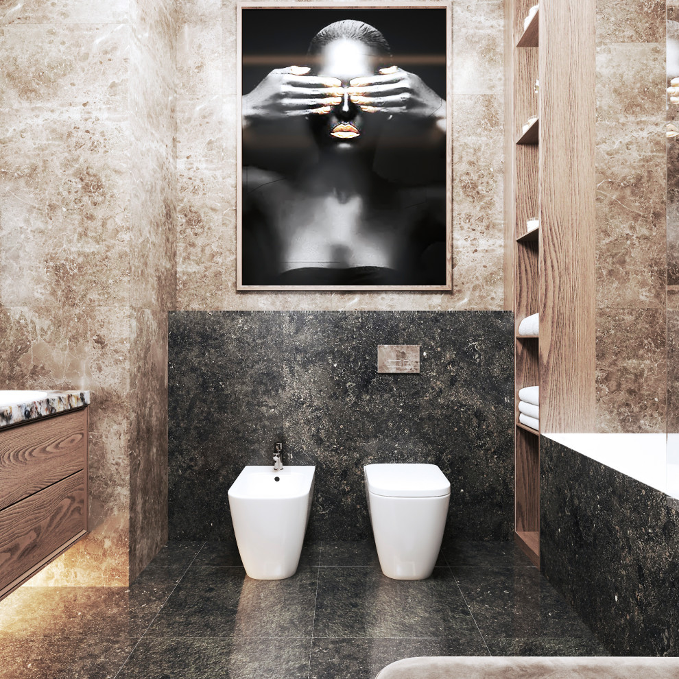 Дизайн интерьера "Санузел в ЖК "Символ"