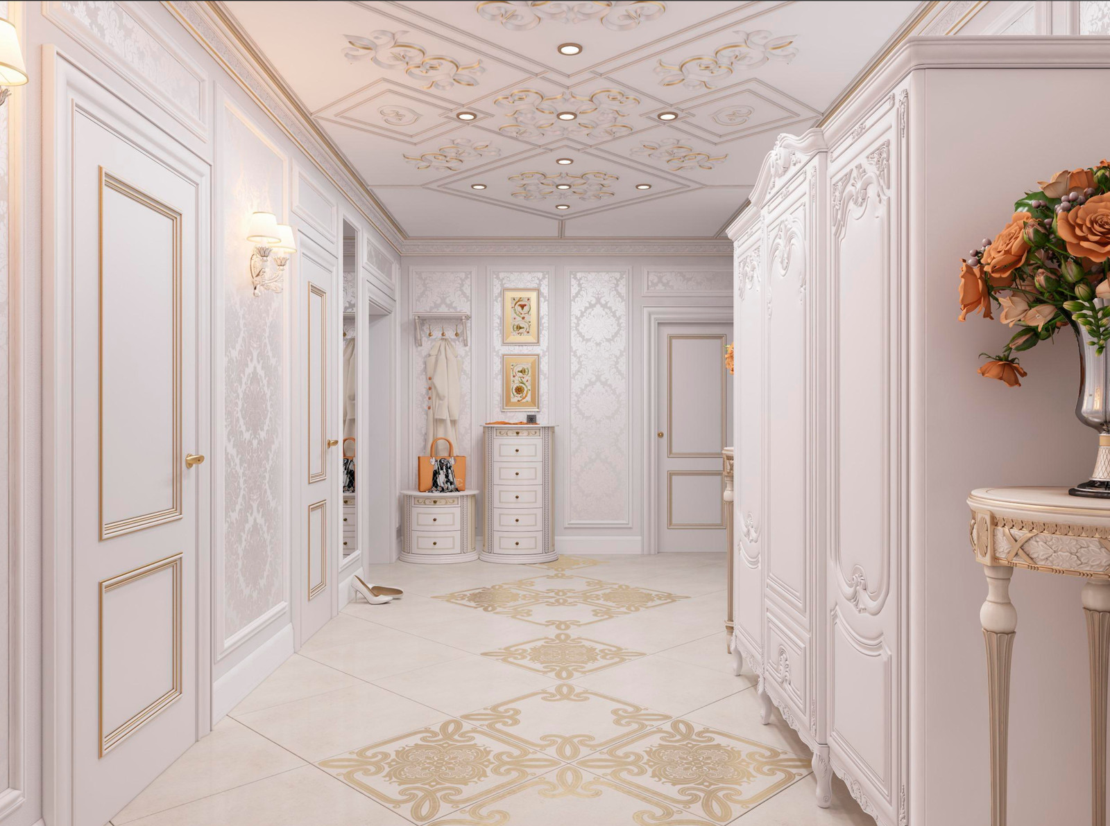 Обложка проекта: Классический интерьер с элементами греческого стиля