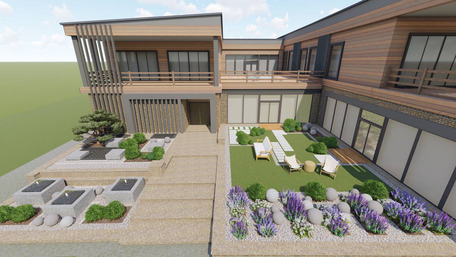 Реконструкция  пространства у бассейна