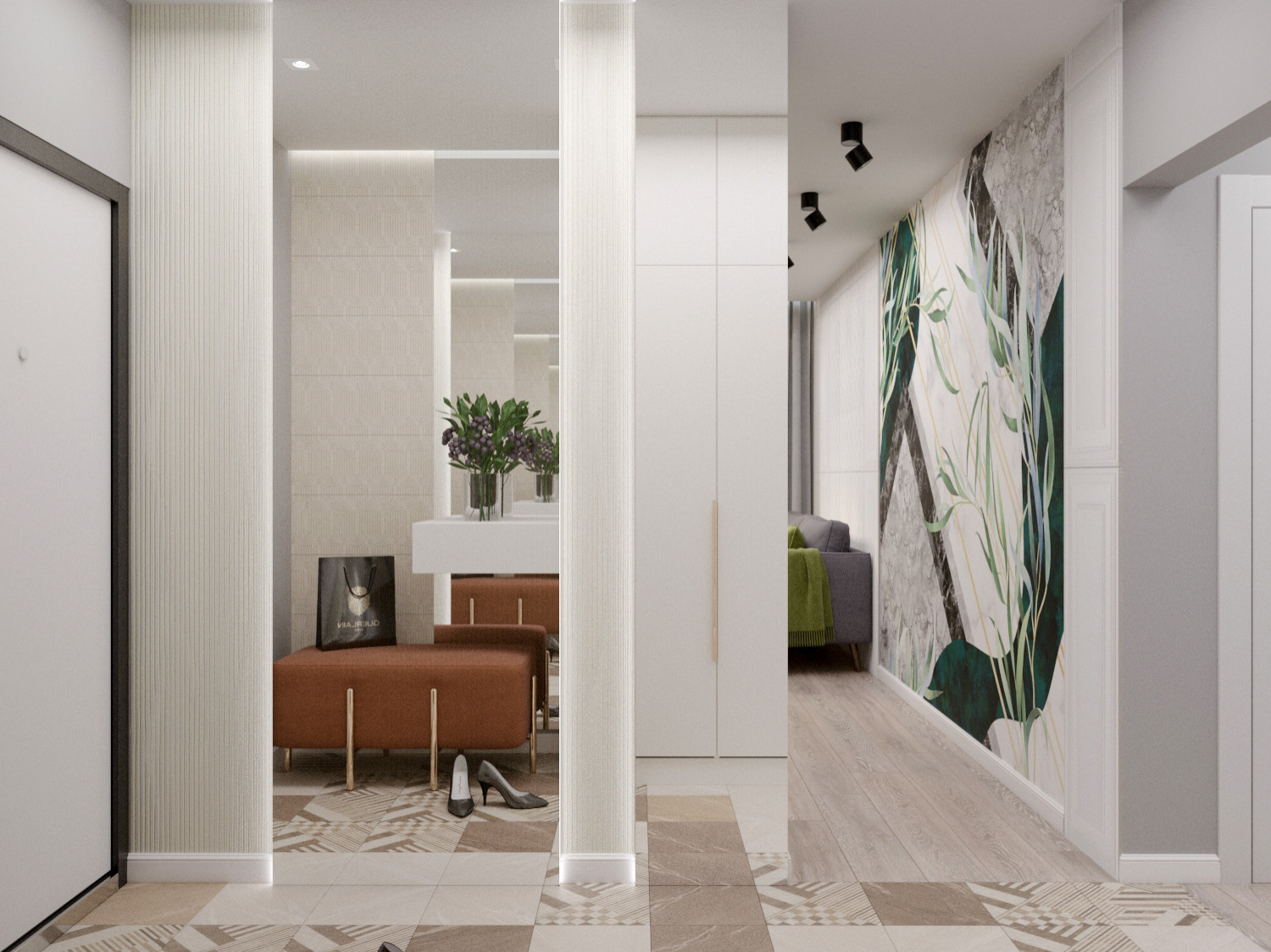 Обложка проекта: Дизайн прихожей в квартире 70м2, г. Нефтеюганск