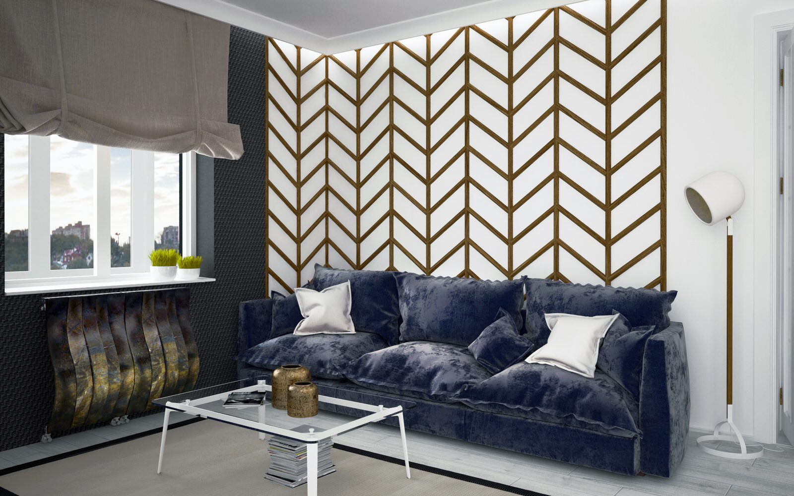 Квартира-студия в скандинавском стиле.