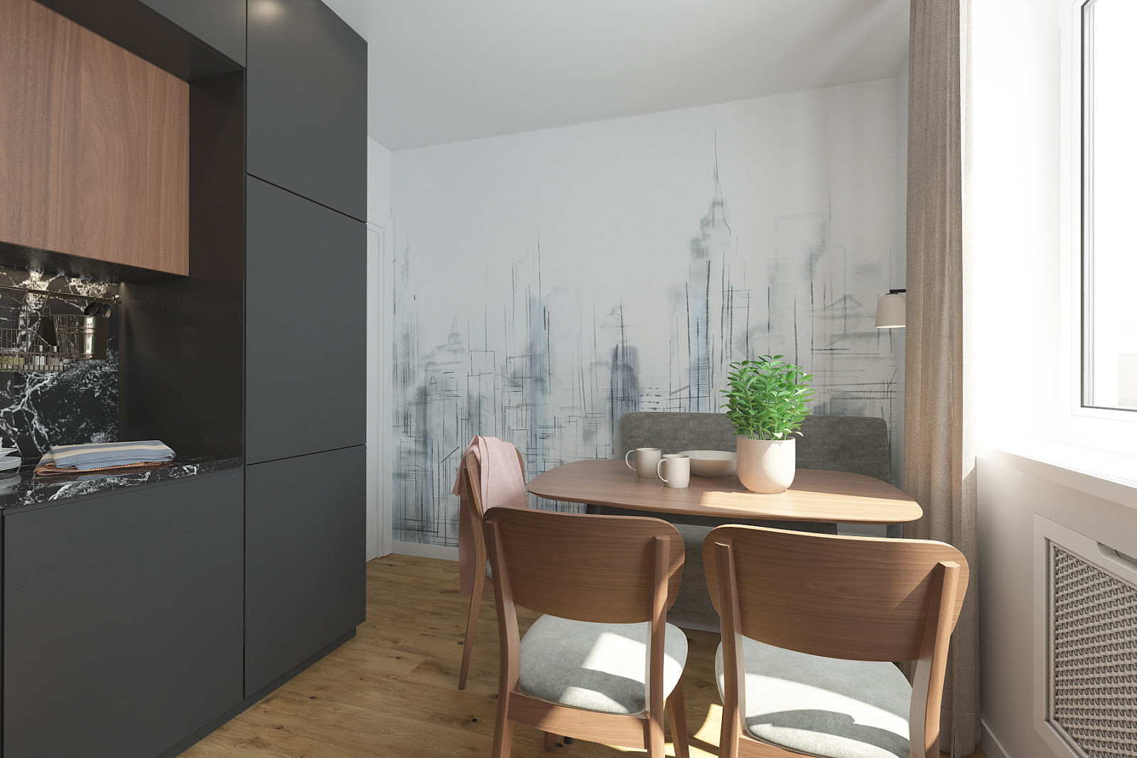 Дизайн четырехкомнатной квартиры 100 м2