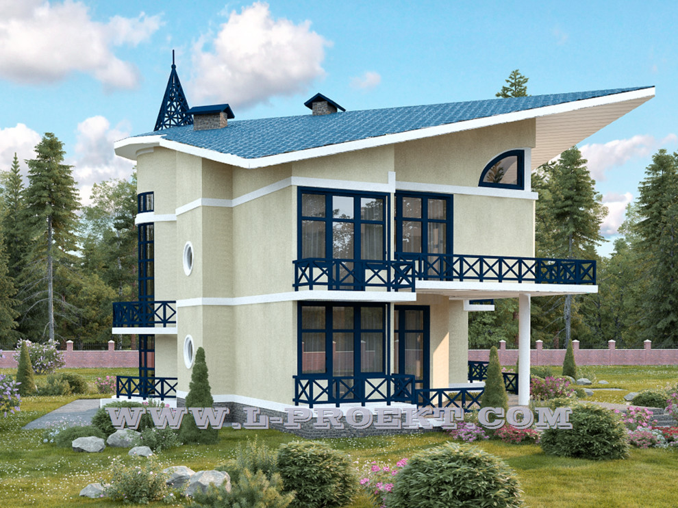 Проект 031 - двухэтажный кирпичный дом