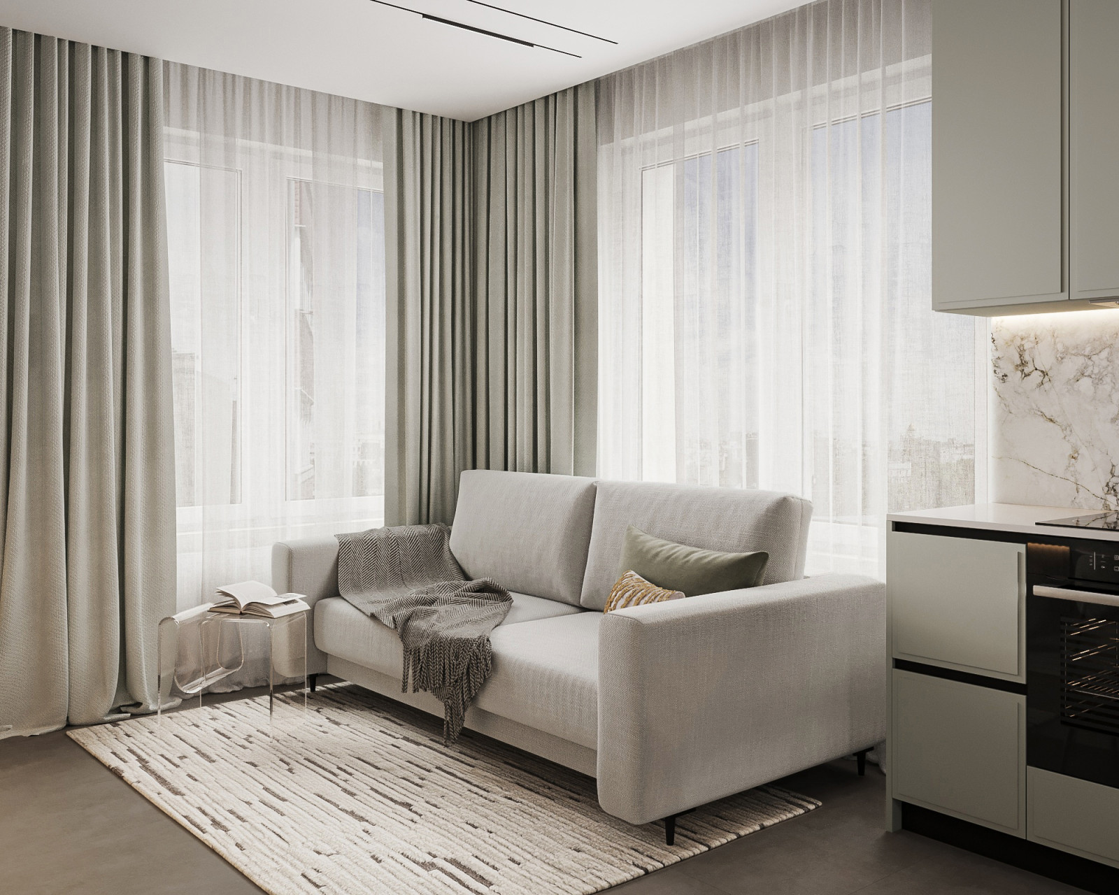 Дизайн-проект 3х-комнатной квартиры в "ЖК БелАрт", 78 кв.м