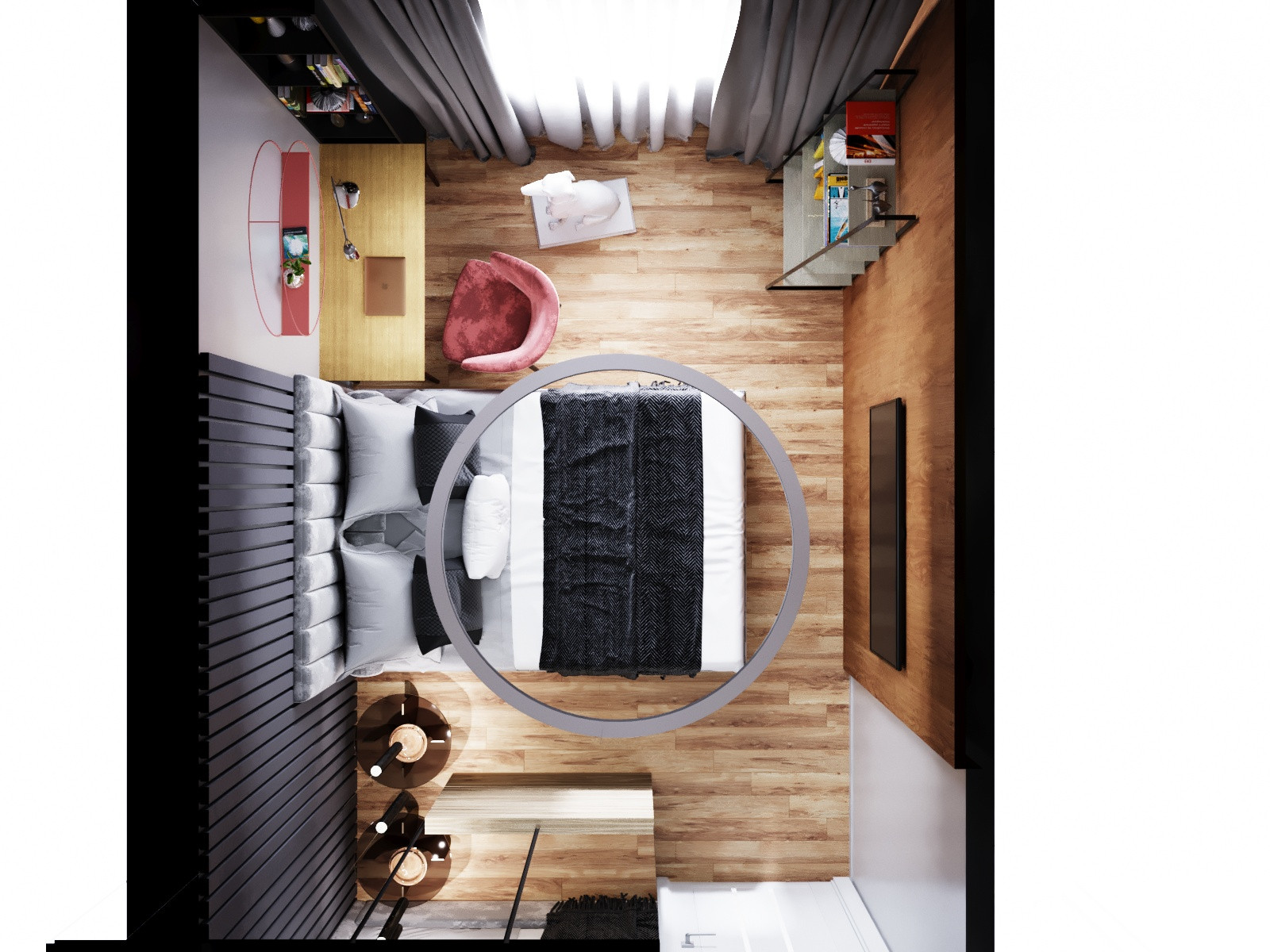 Дизайн спальни в ЖК "Северная Мыза"