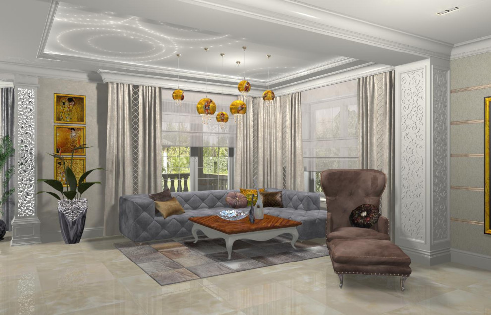 визуализация "Гостиная - студия"