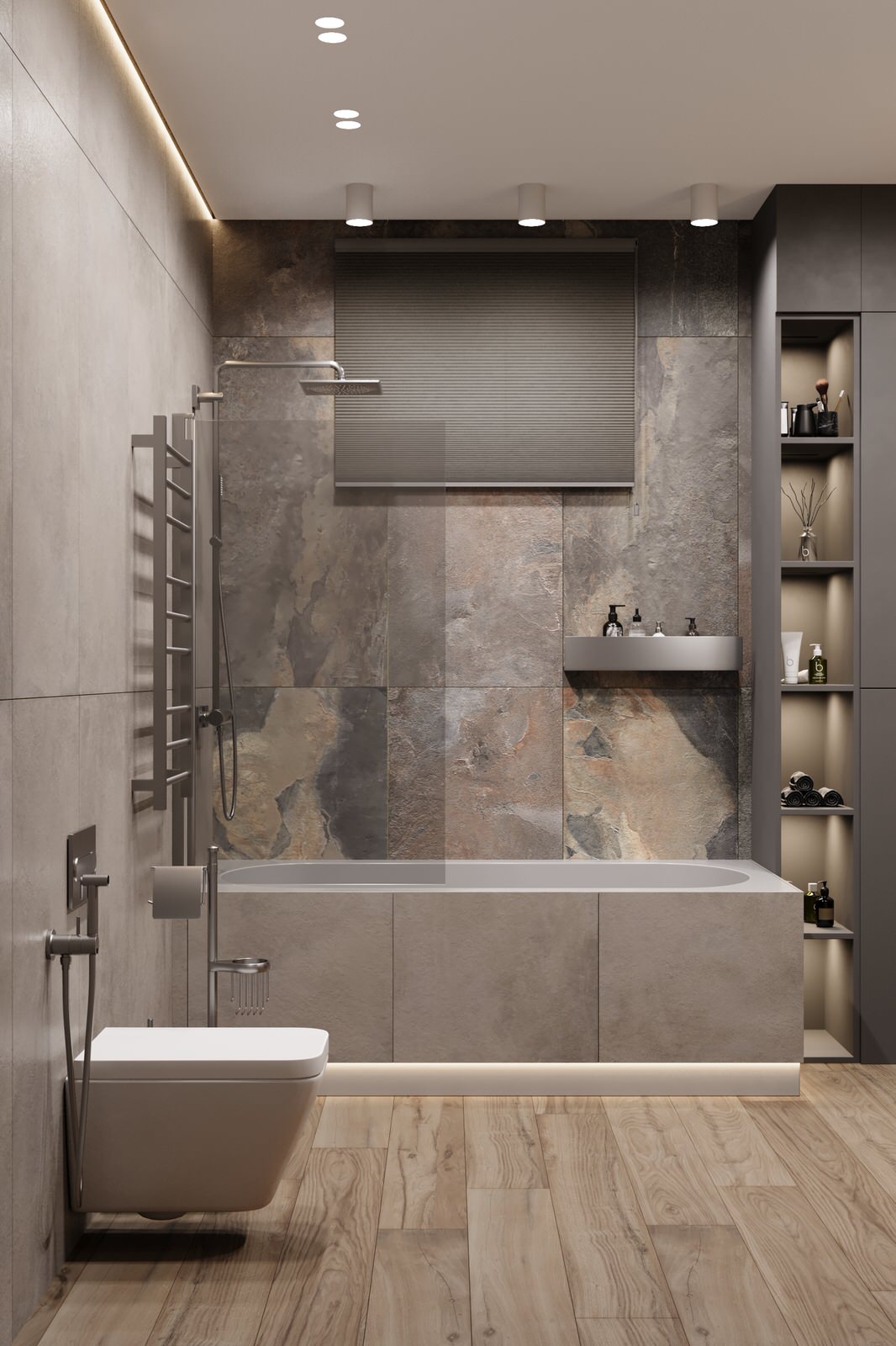 Обложка проекта: 3 этаж частного жилого дома. Ванная.