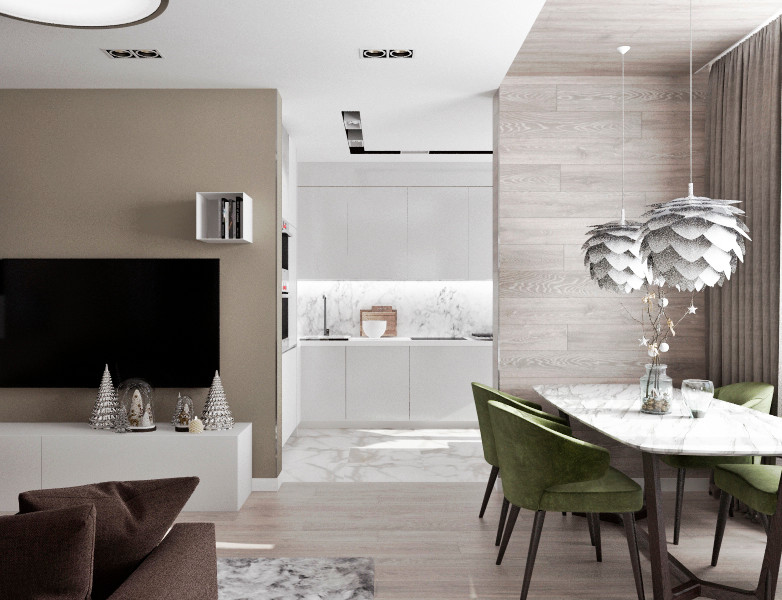 Обложка проекта: Дизайн квартиры для молодой семьи в современном стиле