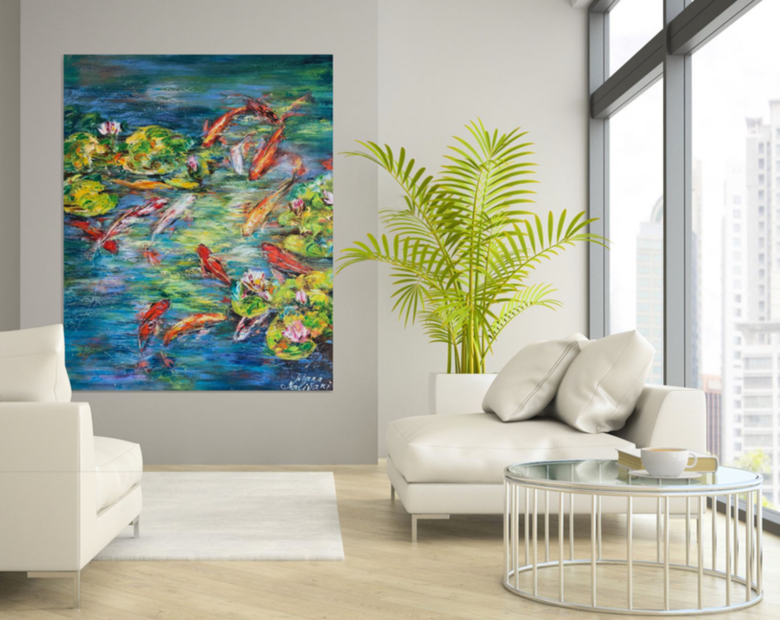 Гостиная - Дизайн интерьера - Картины художницы Дианы Маливани (2)