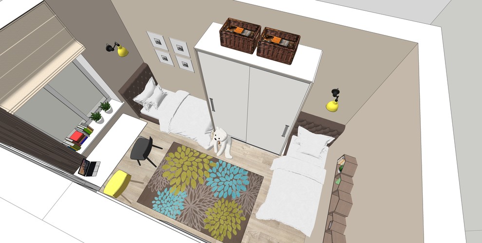 Дизайн цветной детской комнаты