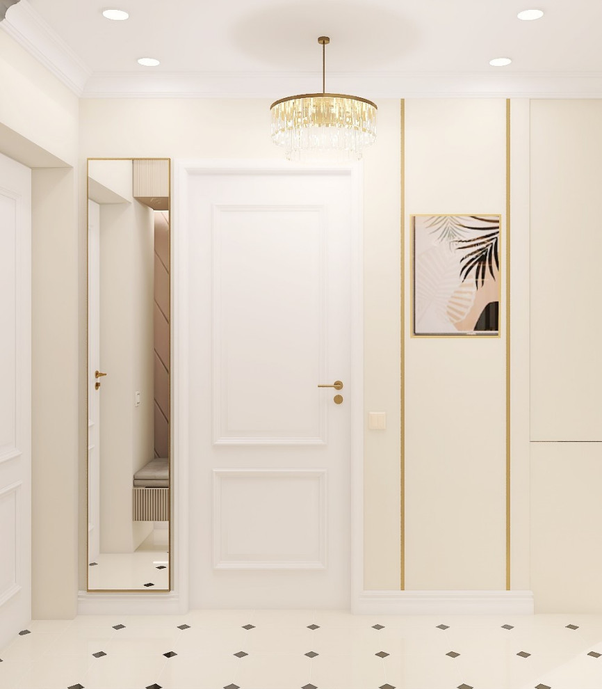 1-комнатная квартир 32,4кв.м стиль неоклассика