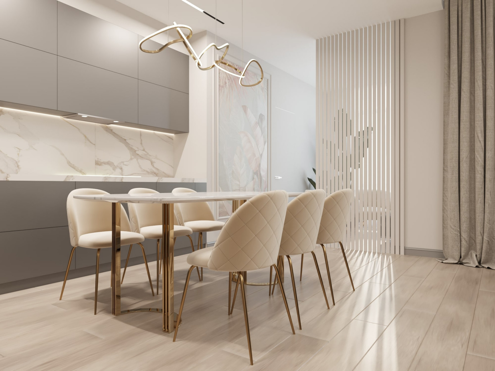 Элегантная неоклассика в бежево-серых тонах