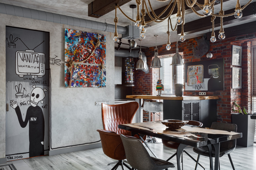 Яркий лофт для ценителя современного искусства