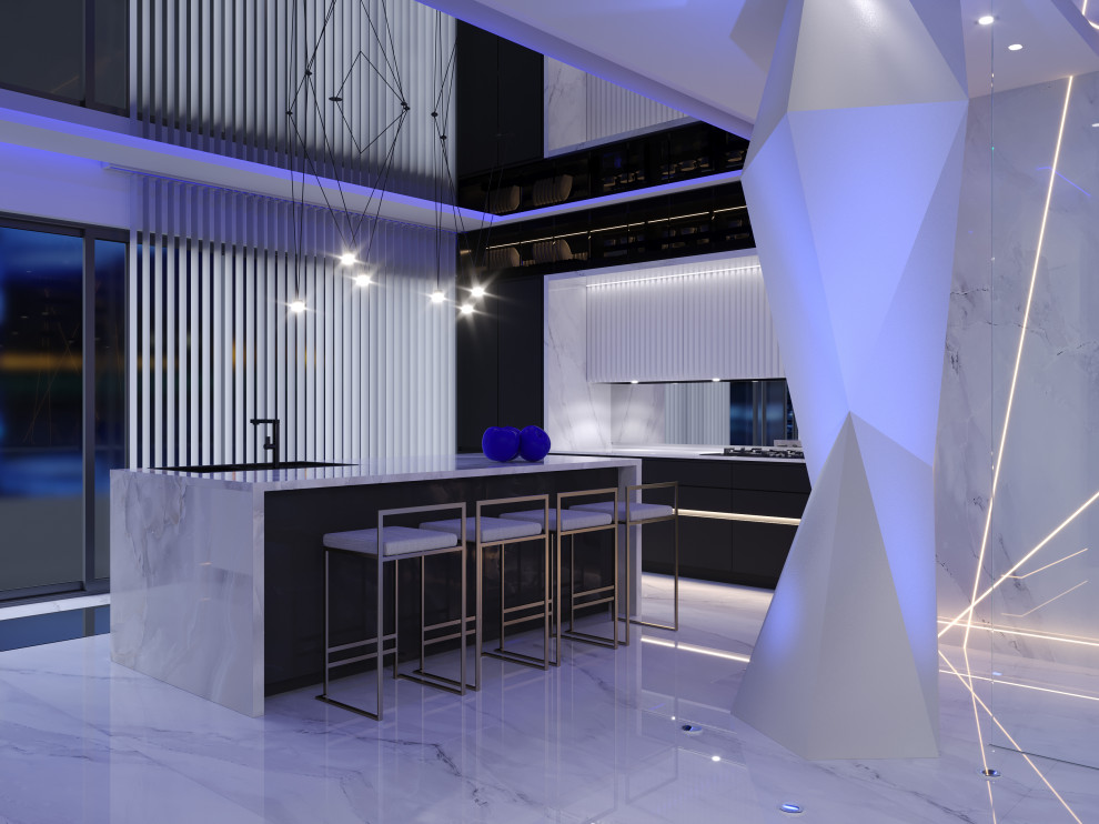 Интерьер в теме Айсберг