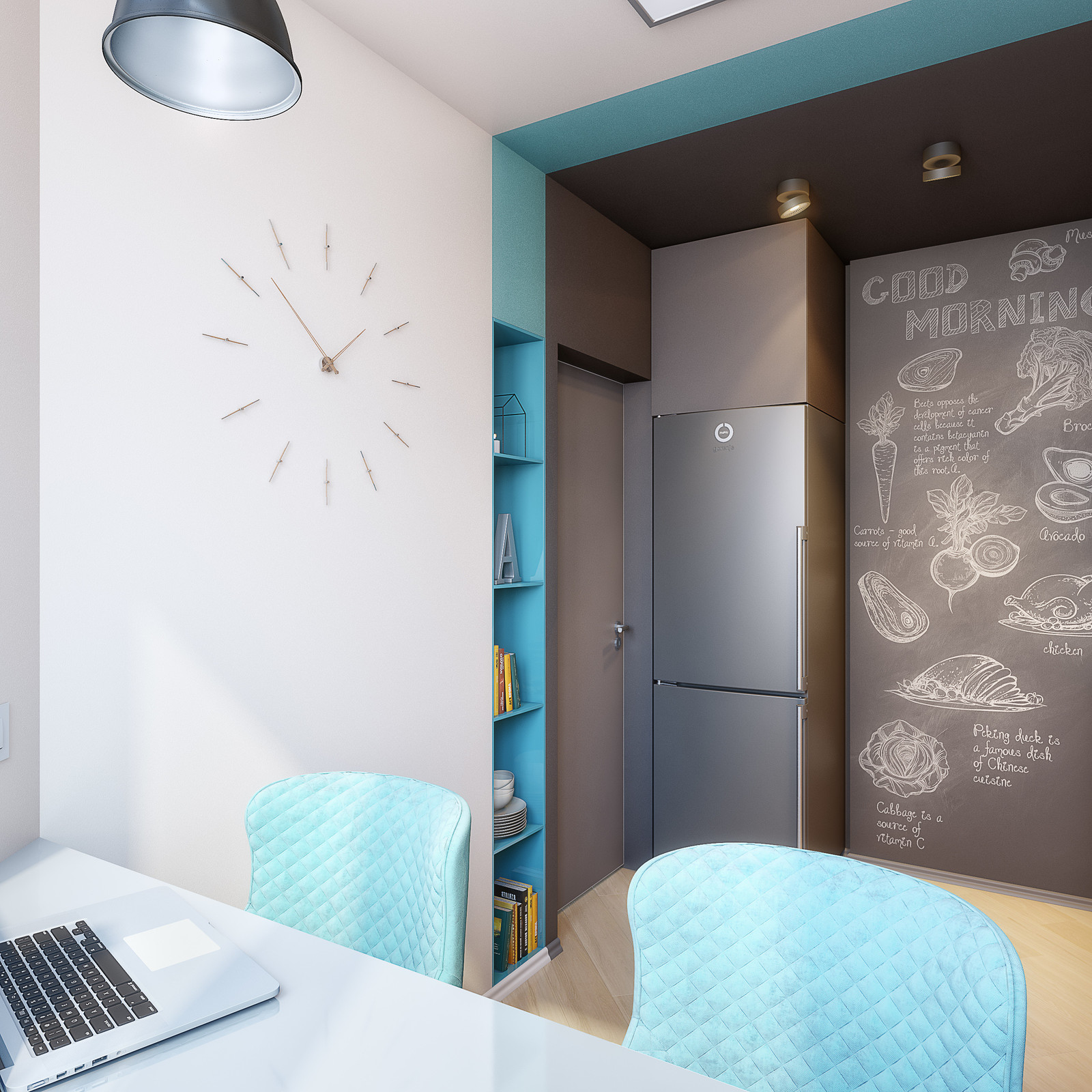 "Сила горных вершин" - небольшая квартира для молодой пары