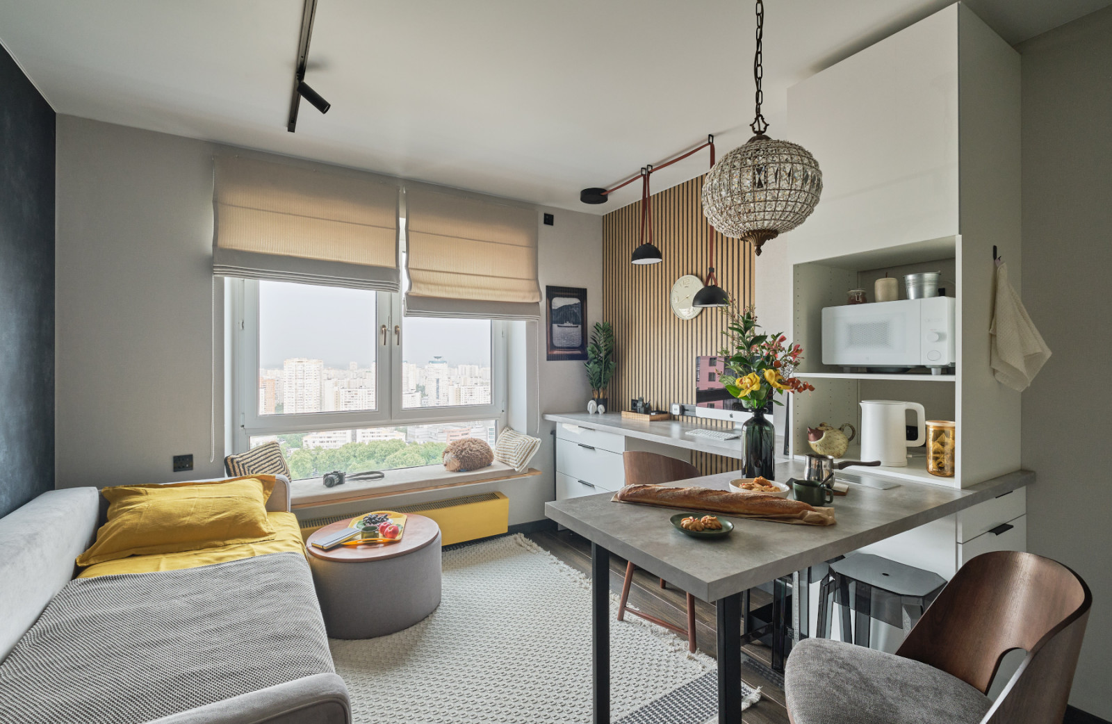 Интерьерная съёмка студии 19 кв.м. на Братиславской (Москва)