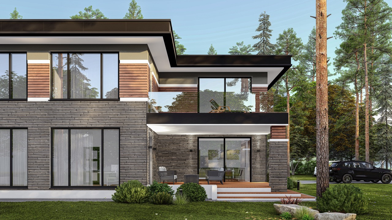 Дом в стиле Райт