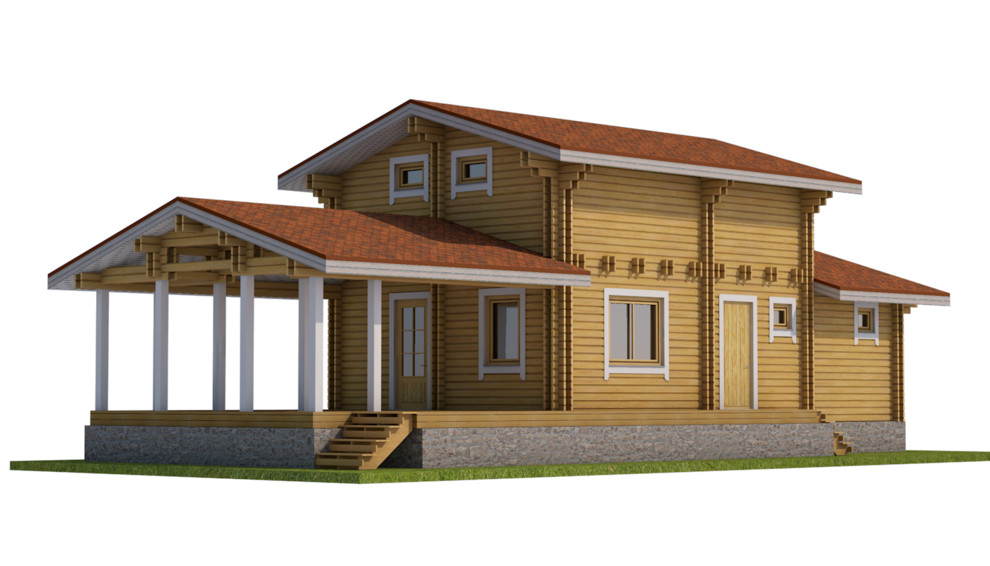 Обложка проекта: Баня из двойного бруса 1