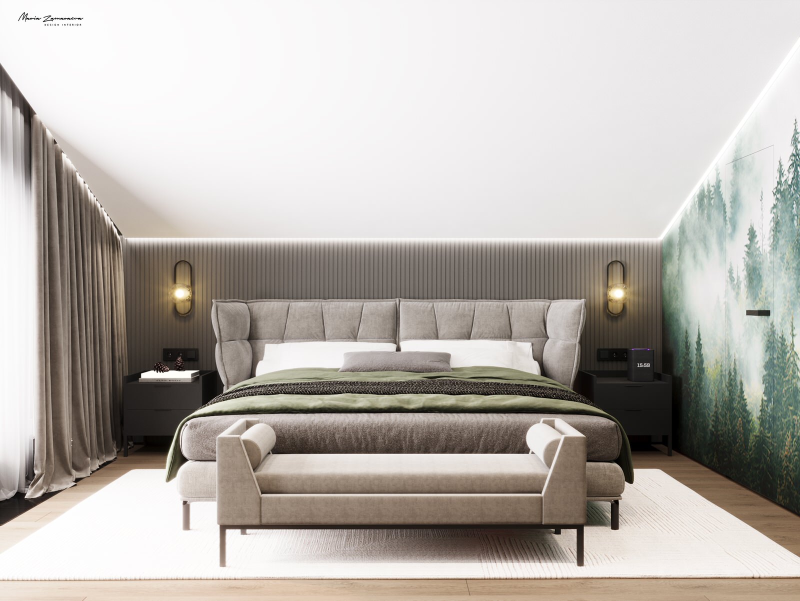 Дизайн-проект дома с камином