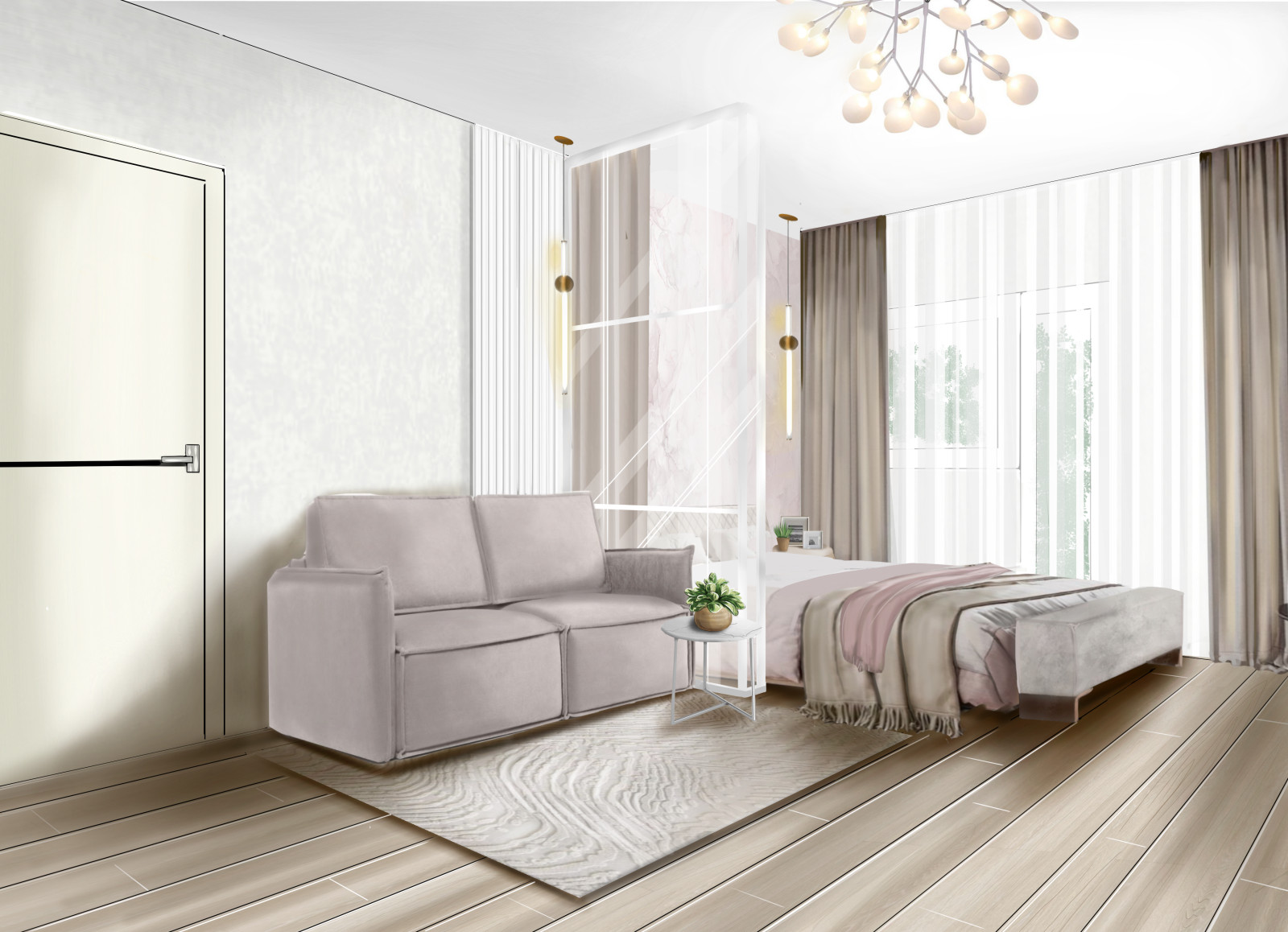 Дизайн-проект квартиры 55 кв.м. Москва