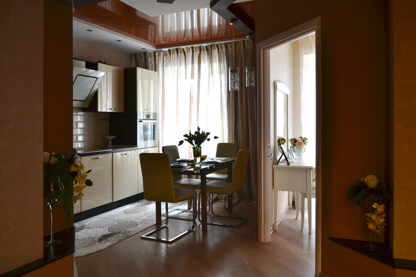 Теплые оттенки - гостиная