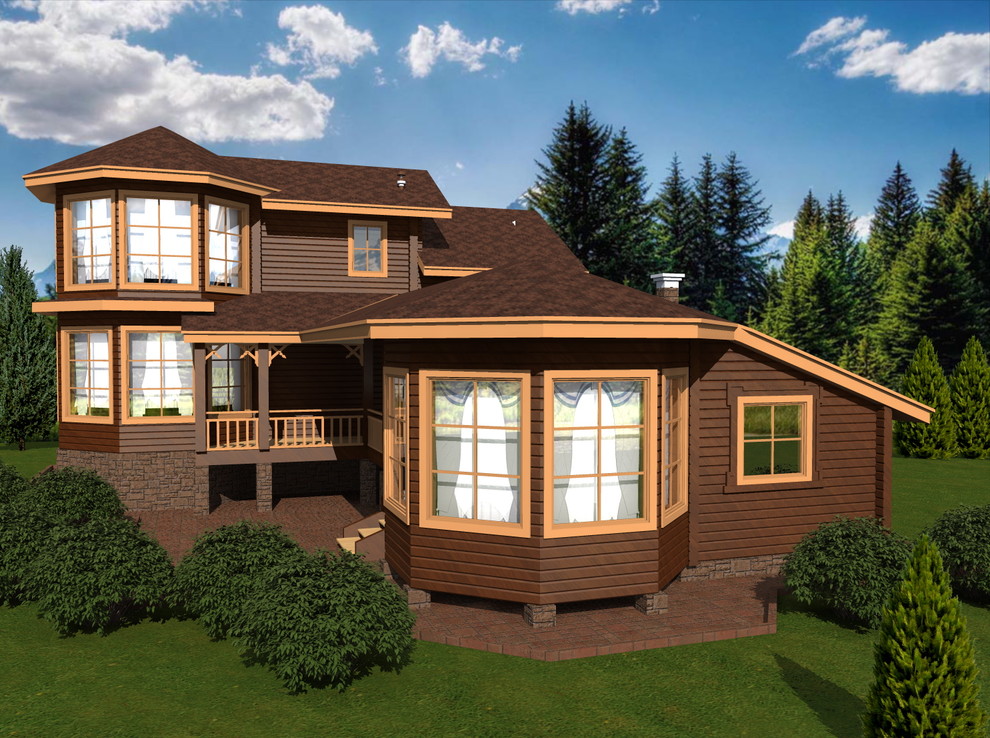 Загородная усадьба из клееного бруса Комфорт