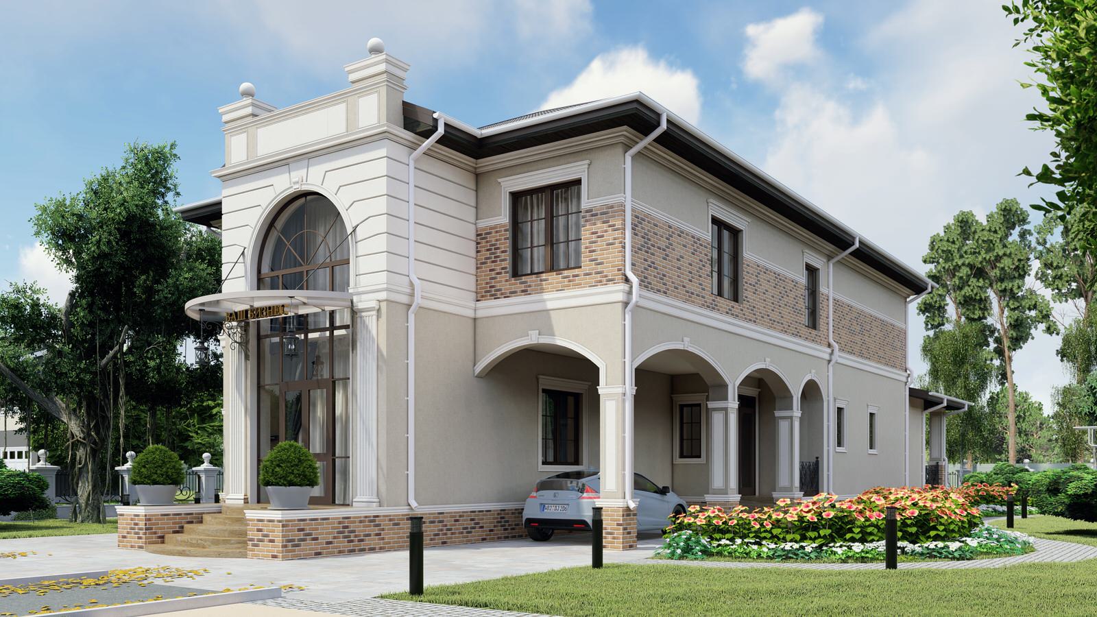 ДОМ-УСАДЬБА НА 2 СЕМЬИ + МАСТЕРСКАЯ (В1)