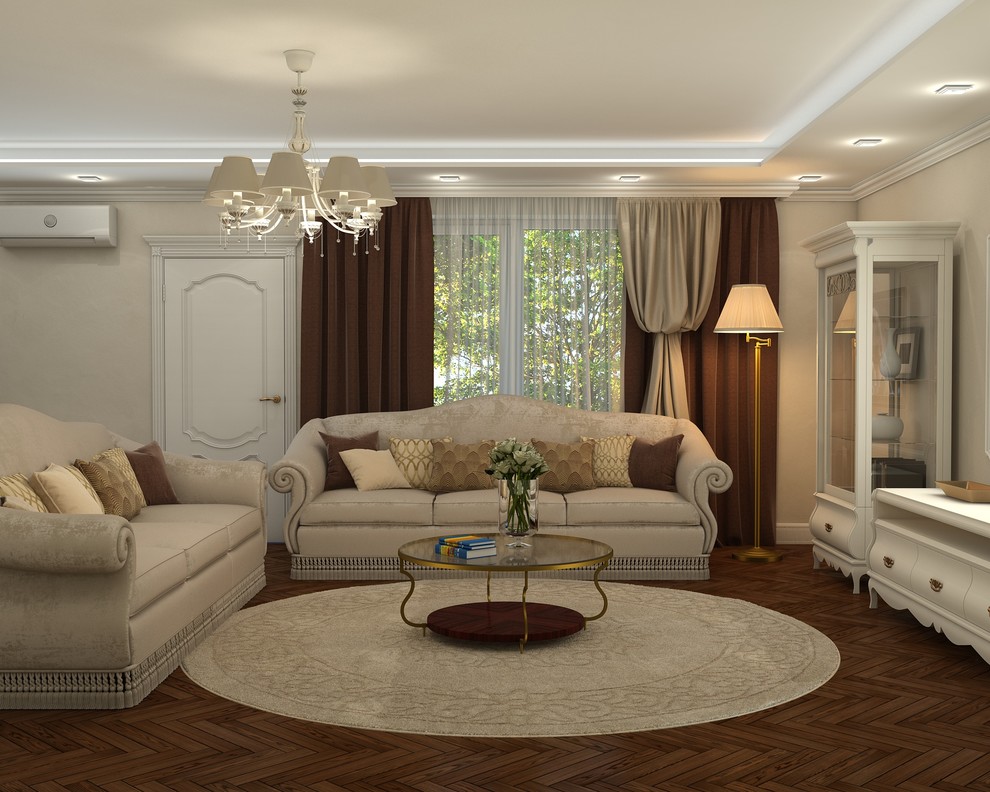 Дизайн гостиной в таунхаусе