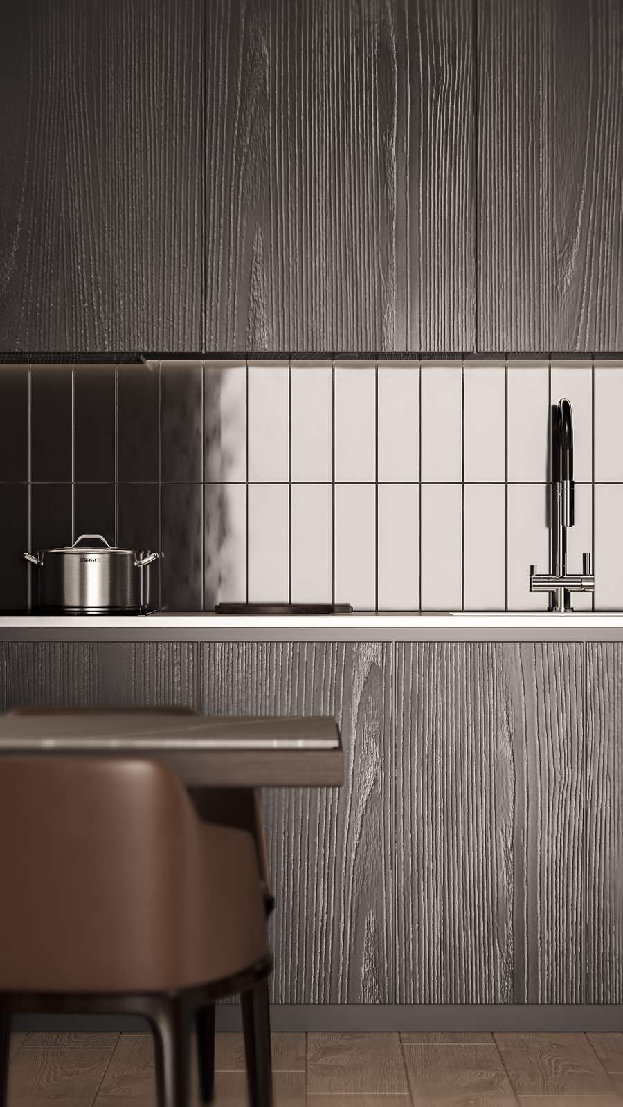 Шикарная кухня-гостиная в ЖК Clever Park