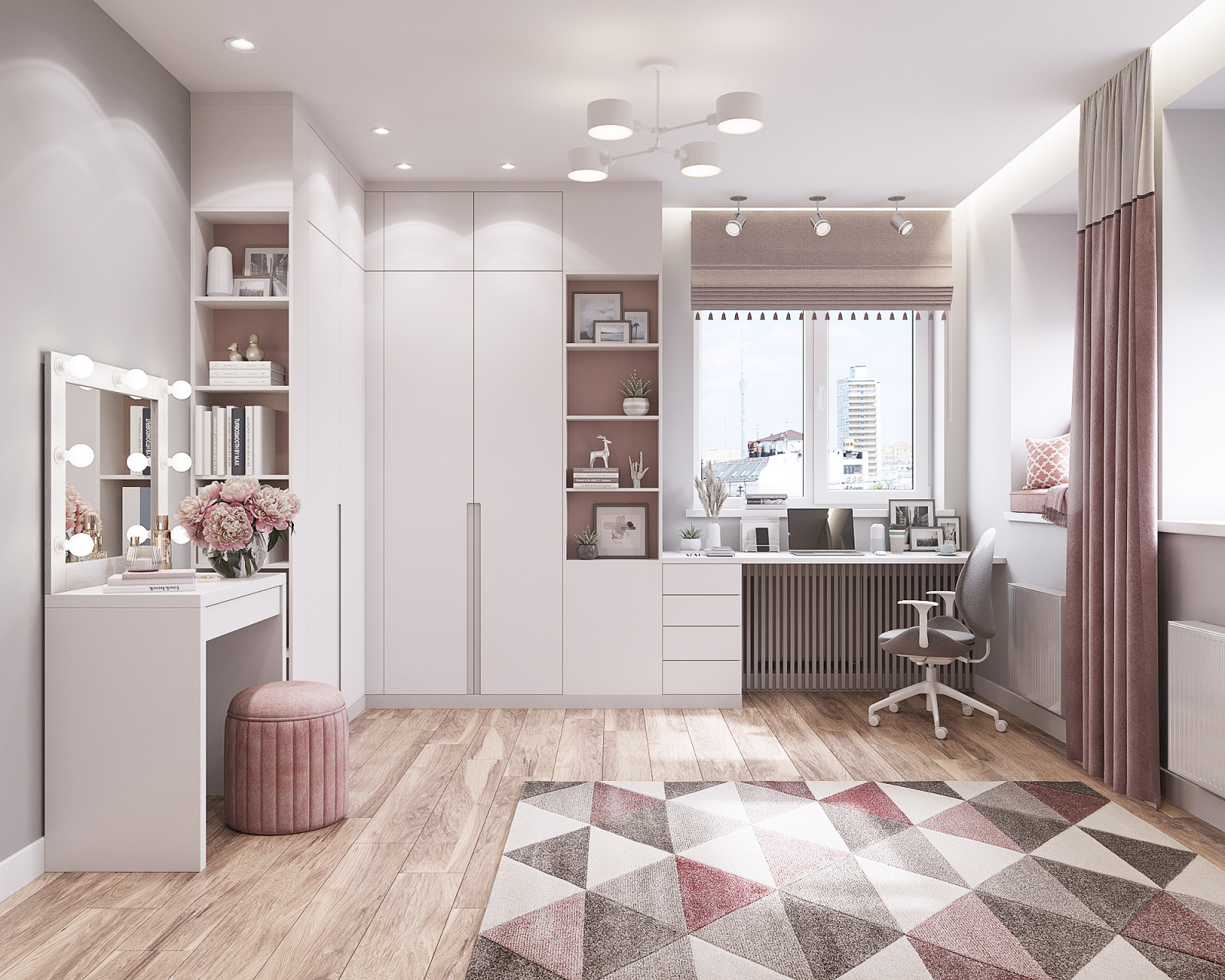 Обложка проекта: Детская дочери-подростка. ЖК "Машков" . Проект квартиры 100 м2