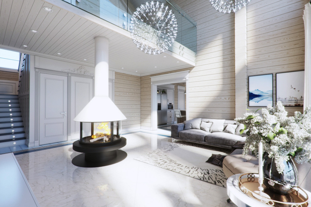 Загородный дом из клееного бруса со вторым светом