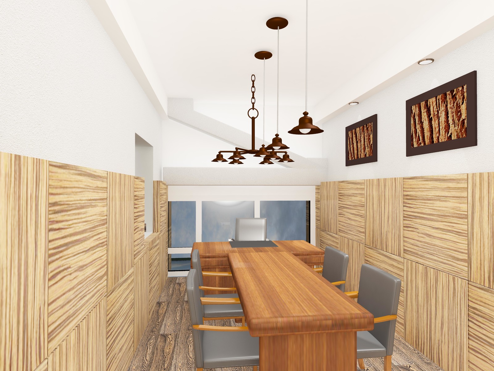 Кабинет переговорная в стиле лофт