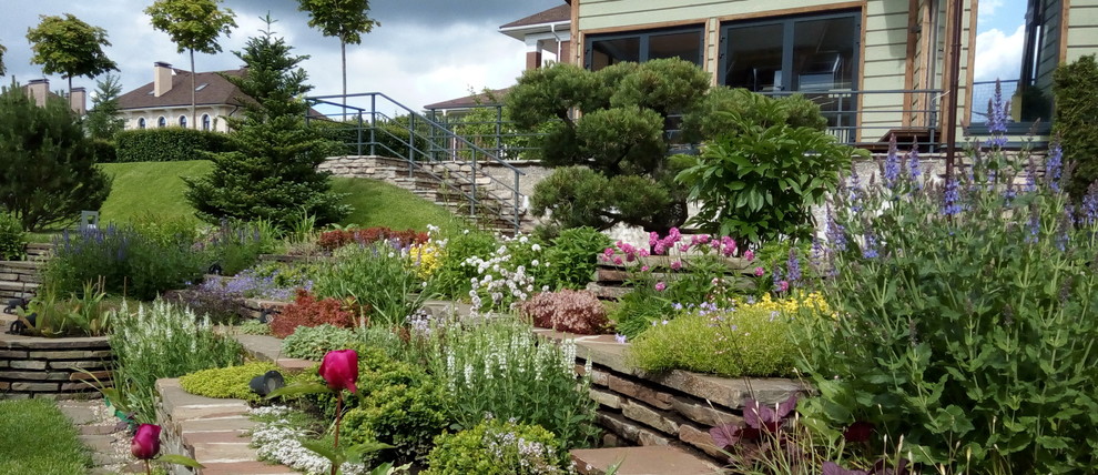 Ландшафтный дизайн участка под уклоном