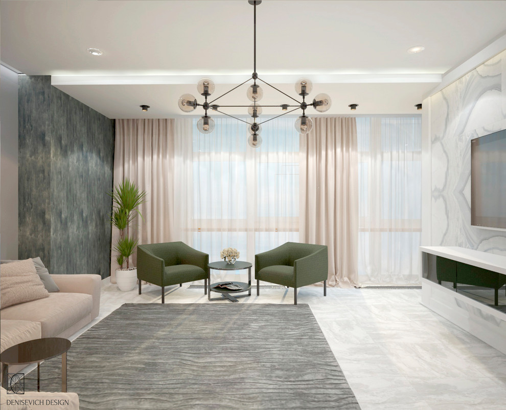 Кухня-гостиная в ЖК Пионерский