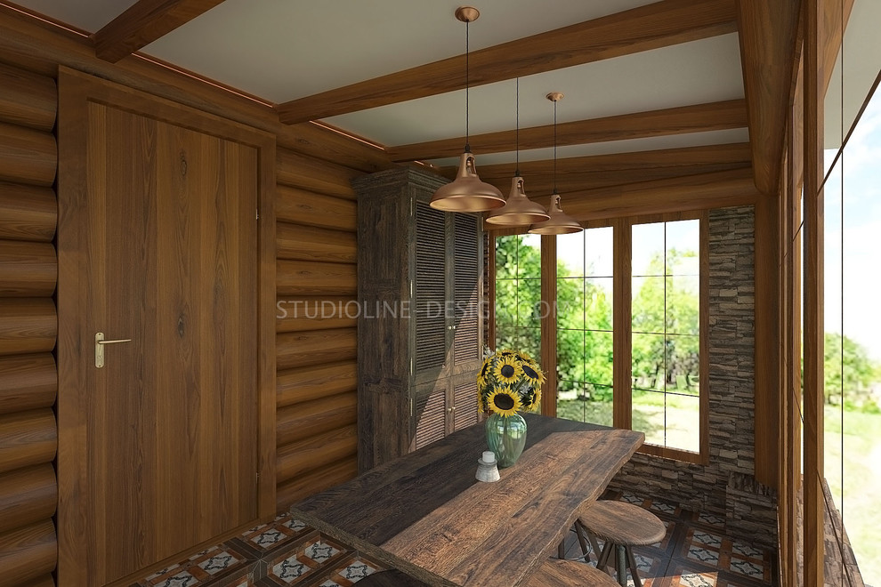 Дизайн интерьера дачи из сруба