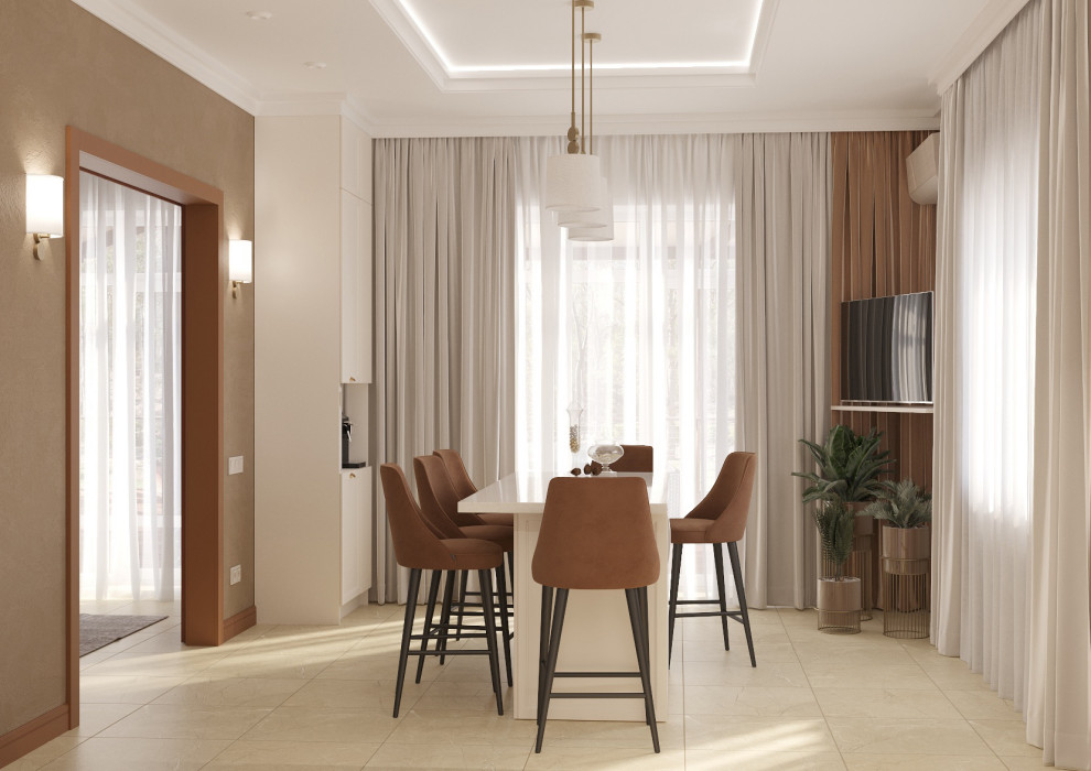 Интерьер гостиной загородного дома