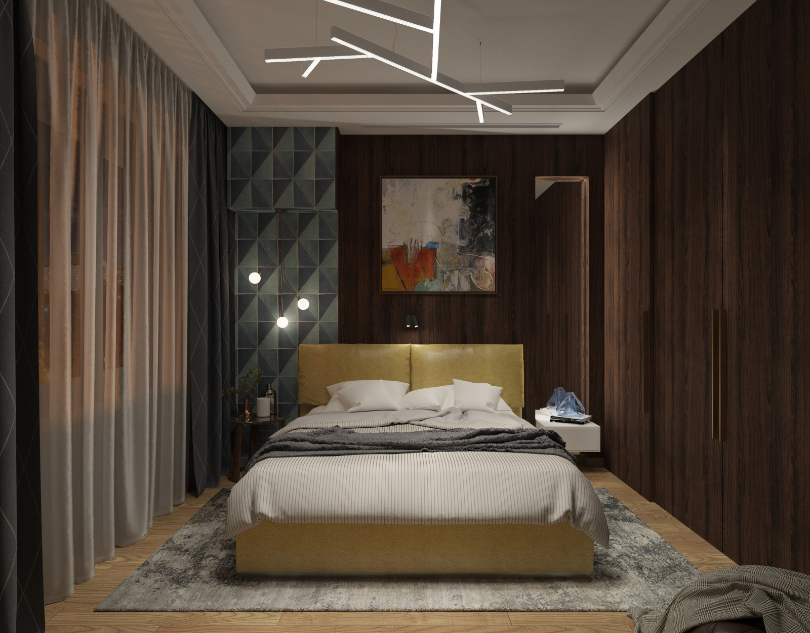 3-комнатная квартира для молодого мужчины с видом на реку (визуализация)