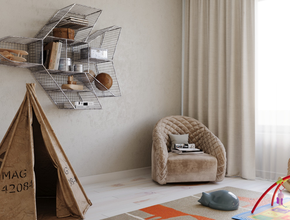 Детская комната с дизайнерскими обоями от студии «Wall Street» — «Baby World»